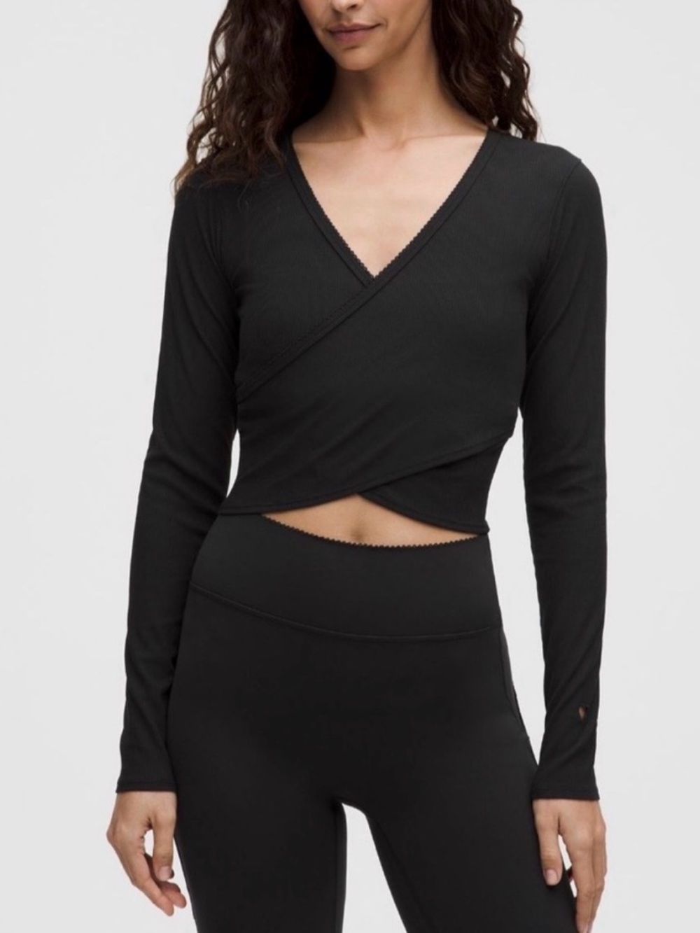 Lululemon Black Nulu Ribbed Longsleeve Valentines Collection